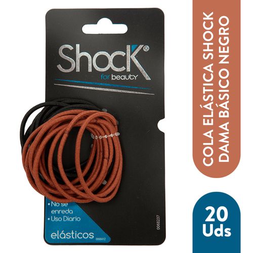Cola Para Cabello Shock Elastico Basic Negro 20 Und
