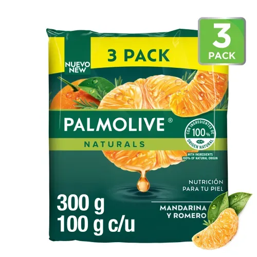 Jabón Palmolive Naturals Mandarina y Romero - 3 pack -300g