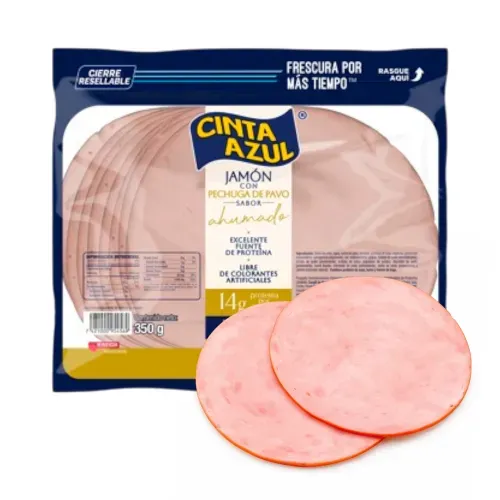 Jamon Pavo Ahumado Cinta Azul 350 g