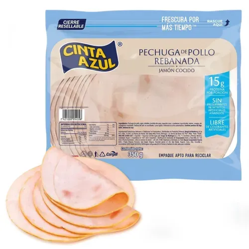 Jamon Pollo Rebanado Cinta Azul 350 g