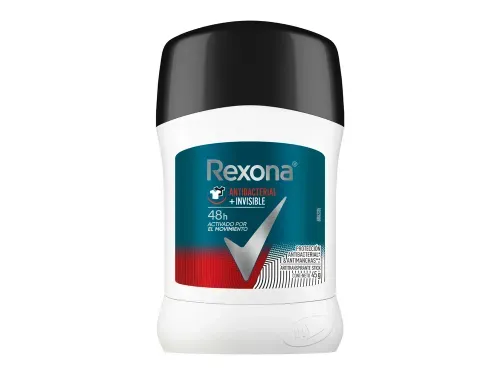 Desodorante Rexona Men Antibacterial Invisible en Barra - 45 g