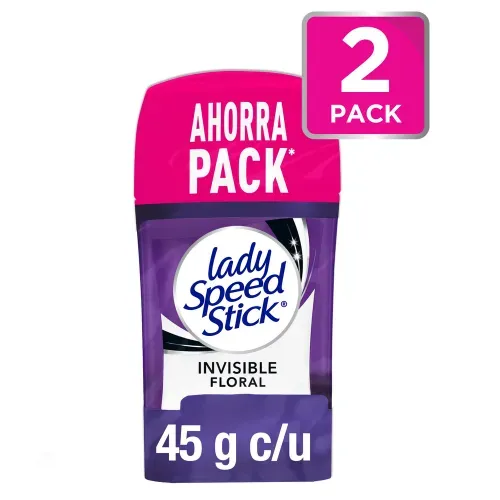 Desodorante Antitranspirante Lady Speed Stick Invisible Floral 2 Pack - 45 g