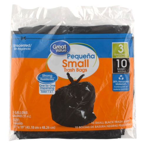 Bolsa Para Basura Supermax Color Negra Gabacha Pequena- 10 Unidades