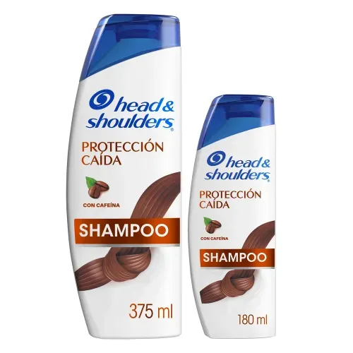 Shampoo Head & Shoulders Protección Caída Control Caspa Paquete 2 Unidades - 375 ml + 180 ml