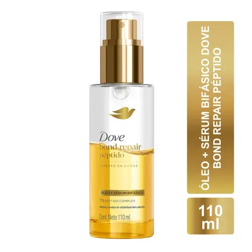 Oleo + serum bifasico capilar Dove Bond repair + peptidos en liquido - 110 ml