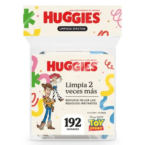 Toallas Húmedas Huggies Limpieza Efectiva Toy Story - 192 Unidades