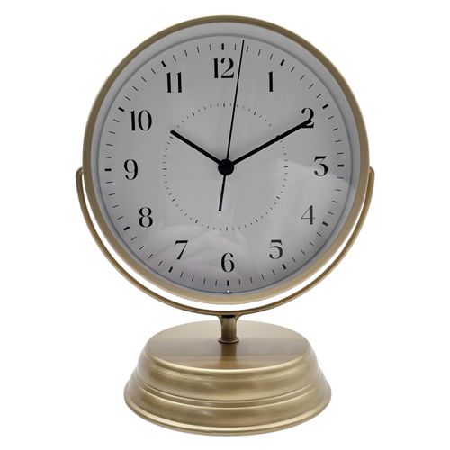 Reloj Home Trends dorado para mesa - 21 cm