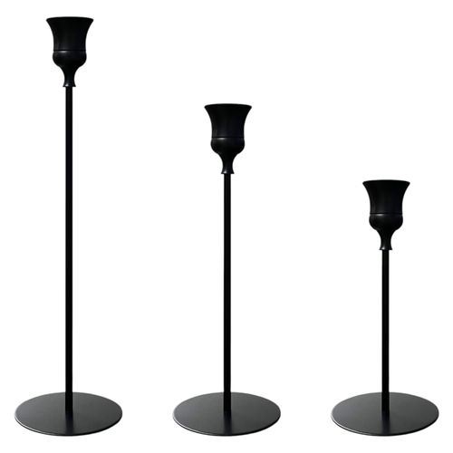 Set De 3 Candelabros Mainstays Color Negro