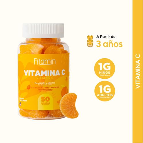 Vitaminas C - Fitamin para niños y adultos - 50 Gomitas