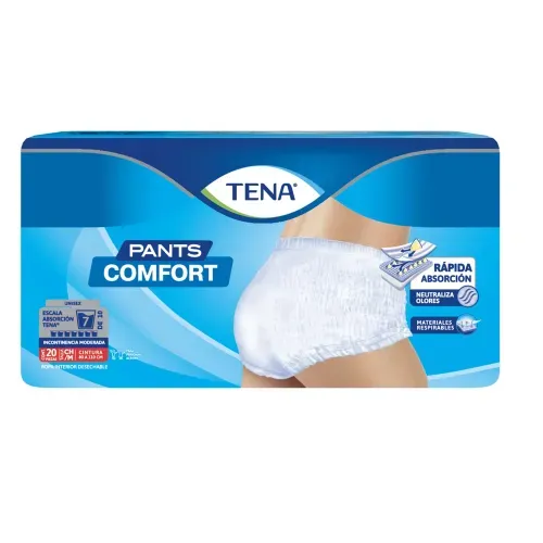 Ropa interior unisex tipo calzón Tena Pants Comfort Absorción Moderada Talla S/M - 20 piezas