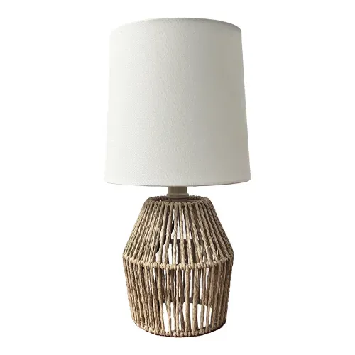 Ms Lampara Para Mesa Rattan 32cm