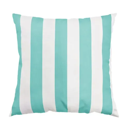 Cojín para exteriores o interiores Mainstays con rayas aqua - 40x40 cm