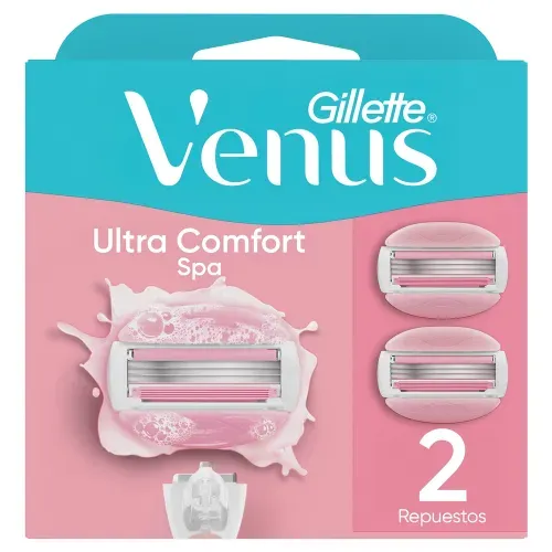Repuesto Máquina Afeitar Mujer Gillette Venus Ultra Comfort Spa 3 Hojas - 2 Uds