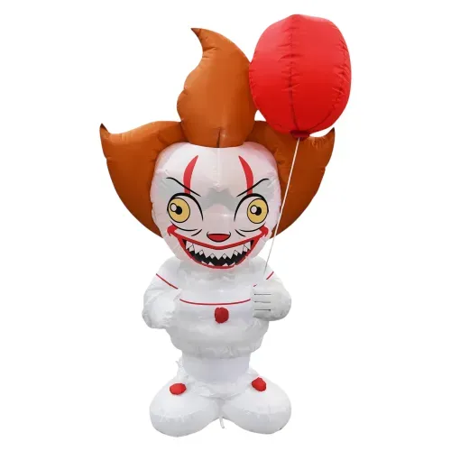 Inflable Warner Bros con diseño de IT decorativo Halloween - 120 cm