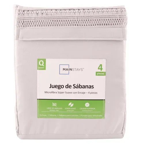 Ms Set De Sabanas Mf Gris Claro q