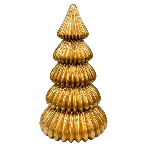 Árbol Holiday Time resina panal dorado Navidad - 32 cm
