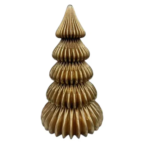 Árbol Holiday Time de resina con diseño de panal dorado Navidad - 42 cm
