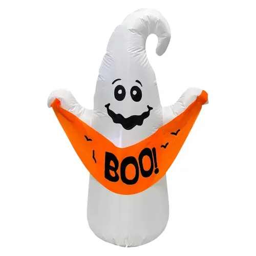 Inflable Way To Celebrate de fantasma con letras Boo Halloween - 121 cm