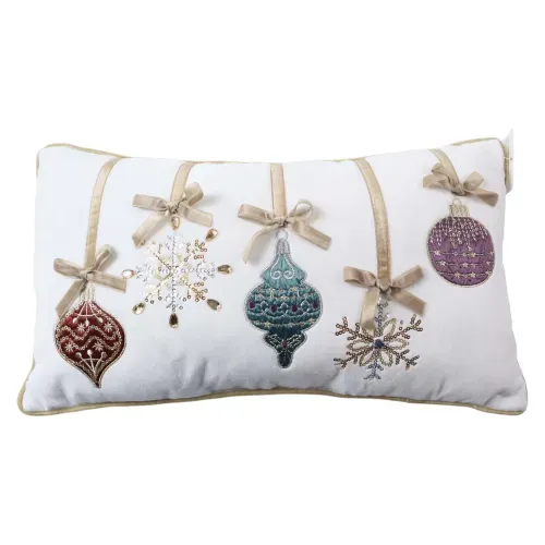 Cojín Holiday Time de media esfera con diseño de Navidad - 47 x 27 cm