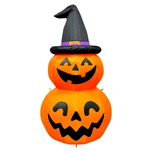 Inflable Way To Celebrate de calabazas con sombrero Halloween - 121 cm