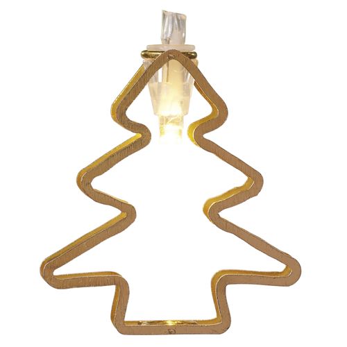 Luces Holiday Time LED árbol cable transparente cálidas batería Navidad serie de 10 luces