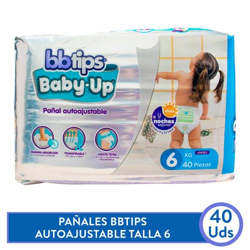 Panal BB TIPS Babyup Autoajustable T6 Xg 40 unidades