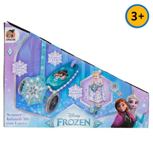 Scooter con luces y figura 3d Frozen