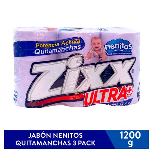 Jabón Zixx Nenitos 3 pack Cilindro - 1200 g