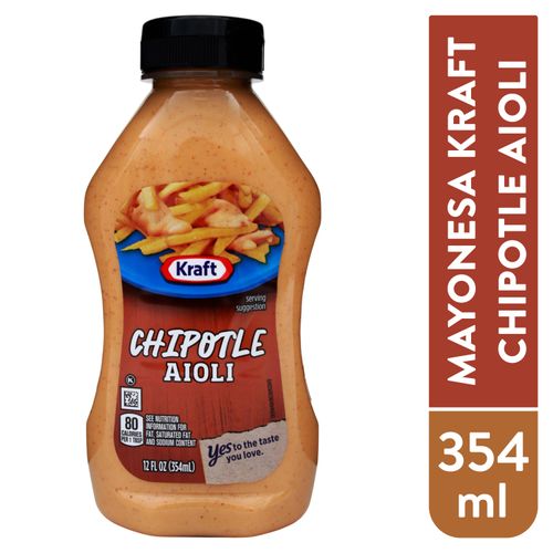 Mayonesa Kraft aioli chipotle cremosa y sabrosa - 340 g