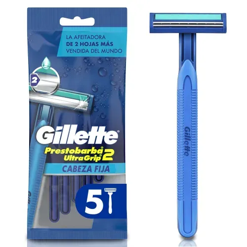 Máquina Afeitar Desechable Gillette Prestobarba2 Ultragrip - 5 Uds