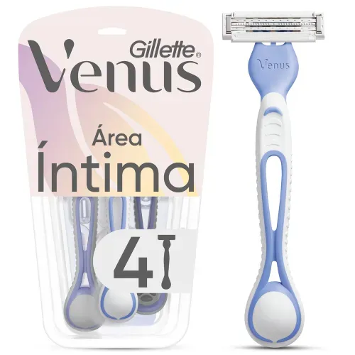 Máquina Afeitar Mujer Gillette Venus Íntima Zona Íntima - 4 Uds
