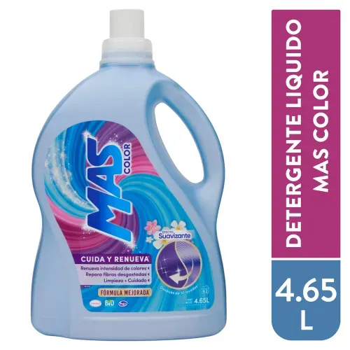 Detergente Líquido Suavizante Mas Color - 4.65 L