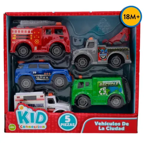 Vehículos de la ciudad Kid Connection - 5 Pzas