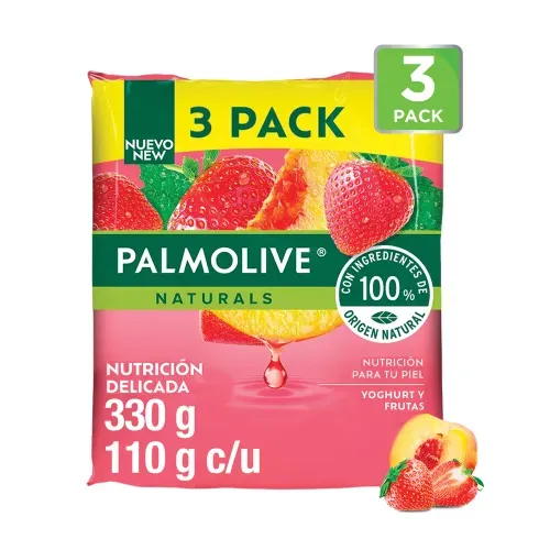 Jabon Corporal Palmolive Naturals Suavidad Natural Yoghurt y Frutas 3 Pack - 330 g