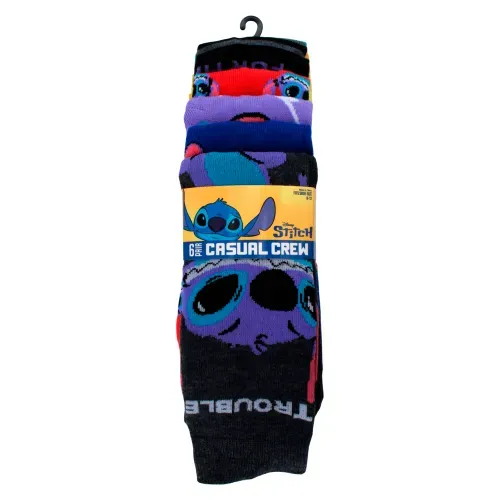 6p Calcetines Med Crew Stitch