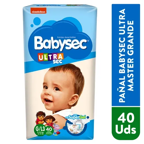 Pañal Babysec Ultra Master Grande-40 Unidades