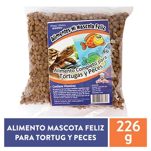 Alimento Mascota Feliz Para Tortuga Y Peces - 226 g