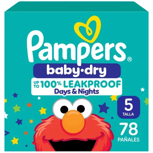 Pañales Pampers Baby-Dry, Talla 5 -78 Uds