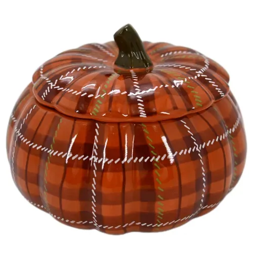 Tarro Way to Celebrate de cerámica en forma de calabaza Navidad