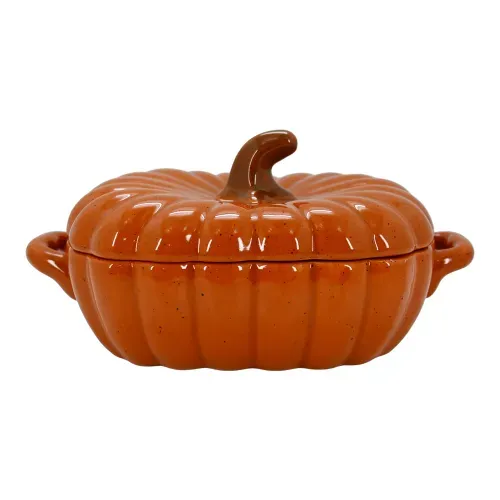 Bandeja Way to Celebrate rectangular de cerámica con diseño de calabaza Navidad