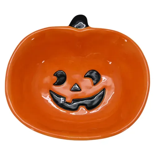 Bowl Way To Celebrate de cerámica calabaza Halloween