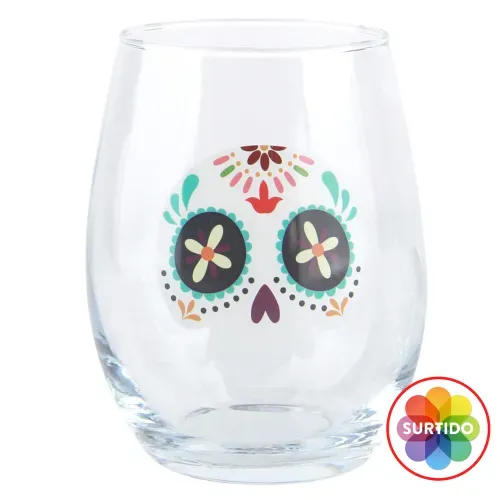 Vaso Way To Celebrate para vino con diseño de Catrinas Halloween - 570 ml