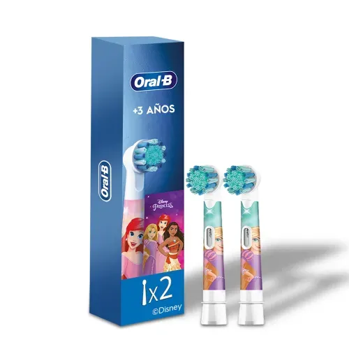 Repuesto Cabezal Redondo Cepillo Eléctrico Oral-B Disney Princesas - 2 Uds