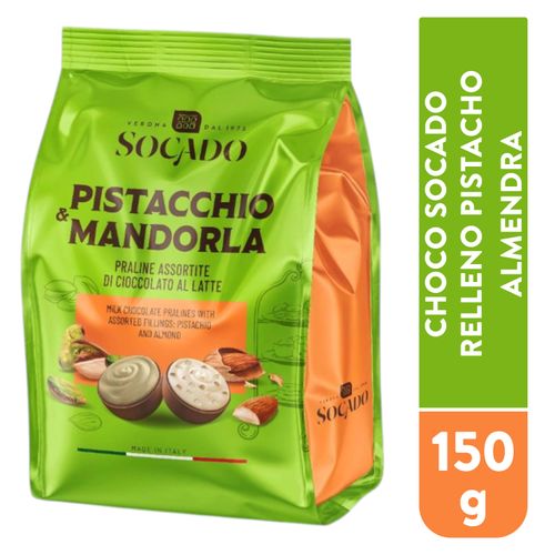 Chocolate Socado relleno de pistacho y almendra - 150 g