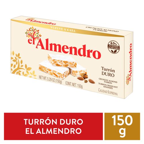 Turrón Duro El Almendro, Calidad Suprema, Sin Glúten-150g