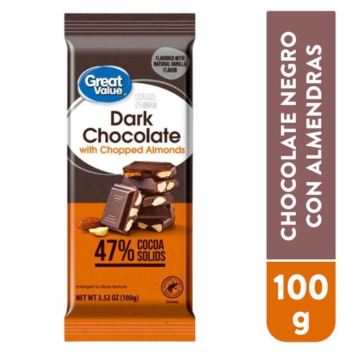 Chocolate Negro Con Almendras Gv 100gr