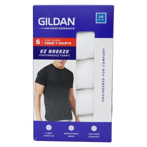 6p Playera Cuello Redondo Blanco l