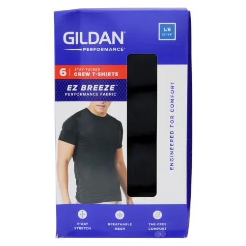 6p Playera Cuello Redondo Negro l