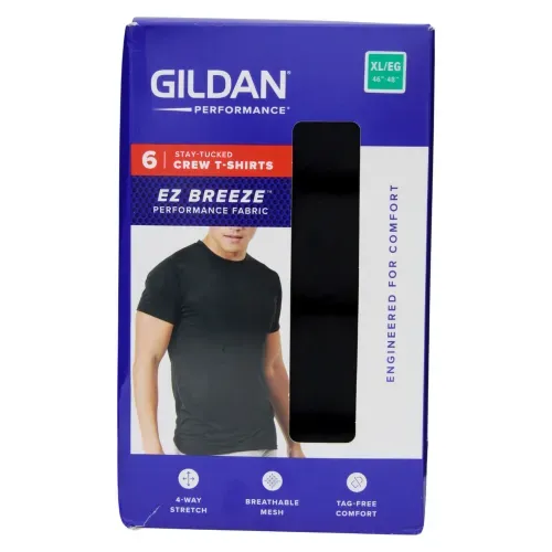 6p Playera Cuello Redondo Negro Xl