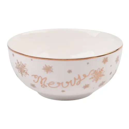 Bowl Holiday Time de New Bone con diseño de copo de nieve para Navidad - 15 cm